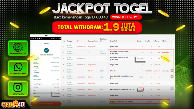 PSD BUKTI TRANFER togel CEO4D