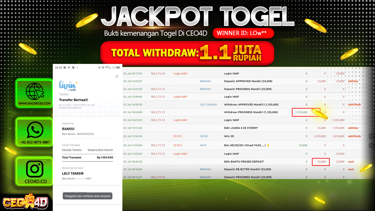 bukti jackpot ceo4d